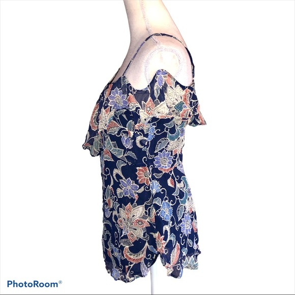 Anthropologie | Maeve Floral cold shoulder blouse - Picture 3 of 7